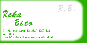 reka bito business card